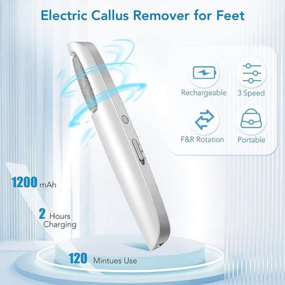 ⚡️ KAUFEN 2 ERHALTEN 3! ✨ Elektrischer Hornhautentferner - Schmerzfreie Pediküre für Glatte Füße in 30 Sekunden mit 3 Aufsätzen und LED-Anzeige 💎👣