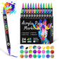 🔥 50 % RABATT! 🌈🖌️ Acrylstift-Marker mit zwei Spitzen – Farbenfroh & vielseitig ✨🎨