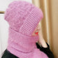 ✨Winter-Specials✨ Gefütterte, warme und verdickte Mütze mit Schal
