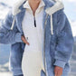 🎅Heiße Rabatte 50 % RABATT🔥Kapuzen-Fleecejacke mit Lammfellfutter🐑🚀Kostenlosen Versand