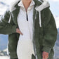 🎅Heiße Rabatte 50 % RABATT🔥Kapuzen-Fleecejacke mit Lammfellfutter🐑🚀Kostenlosen Versand