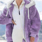 🎅Heiße Rabatte 50 % RABATT🔥Kapuzen-Fleecejacke mit Lammfellfutter🐑🚀Kostenlosen Versand