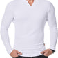 Herren-Sport-Longline-Ripptop 🔥 – V-Ausschnitt, langärmelig, feuchtigkeitstransportierend, für das Training im Fitnessstudio/Freizeit