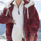🎅Heiße Rabatte 50 % RABATT🔥Kapuzen-Fleecejacke mit Lammfellfutter🐑🚀Kostenlosen Versand