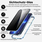 Magnetische doppelseitige Telefonhülle aus gehärtetem Glas mit Anti-Peeping-Effekt für die iPhone-Serie 11-16