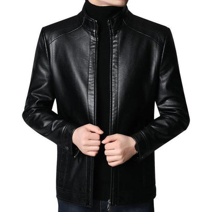 ⏳Zeitlich begrenzt 50 % Rabatt🍂Herrenjacke aus Leder mit warmem Plüschfutter
