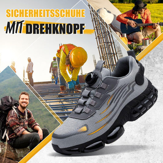 👞 2025 HEISSER VERKAUF 60% RABATT &🚀Versandkostenfrei!✨ Schlag- & Stichfeste Sicherheitsschuhe mit Drehknopf - Wasserdichtes Design mit Stoßdämpfender Sohle für Arbeit & Outdoor 🛡️🔧