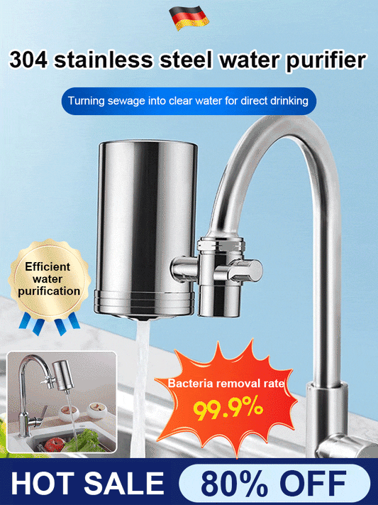 🔥Black-Friday-Mega-Angebot – 50 % Rabatt!🔥Installationsfreier Edelstahl-Wasserhahnfilter für den Haushalt