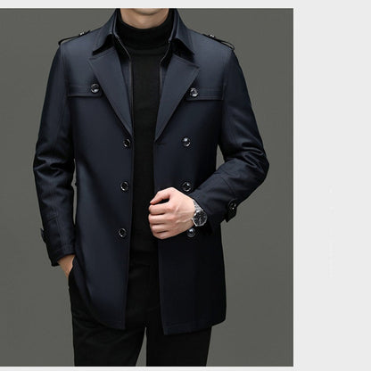 🔥Black-Friday-Mega-Angebot – 50 % Rabatt!🔥Mittellanger Trenchcoat für Herren mit herausnehmbarem Innenfutter🚀Versandkostenfrei