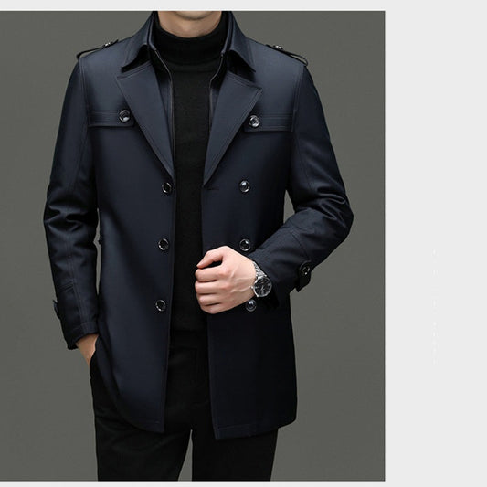 🔥Black-Friday-Mega-Angebot – 50 % Rabatt!🔥Mittellanger Trenchcoat für Herren mit herausnehmbarem Innenfutter🚀Versandkostenfrei