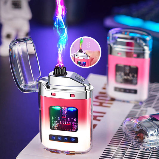 🔥 50% RABATT! ⚡ WIEDERAUFLADBARES FEUERZEUG - Windfest mit Digitalanzeige, USB-C Ladung & Einstellbare Flamme, Wasserdicht und Stoßfest 🌬️💨