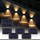 Solarbetriebene Up & Down-Wandleuchte
