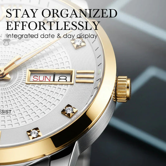 💼⌚Herrenuhr aus Edelstahl, wasserdicht, Business-Modell