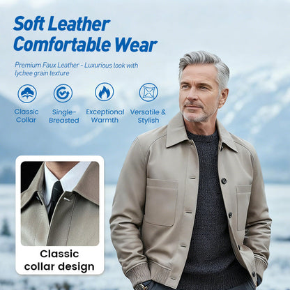 🧥2025 High-End-Maßanfertigung💎Klassische Herrenjacke aus Kunstleder