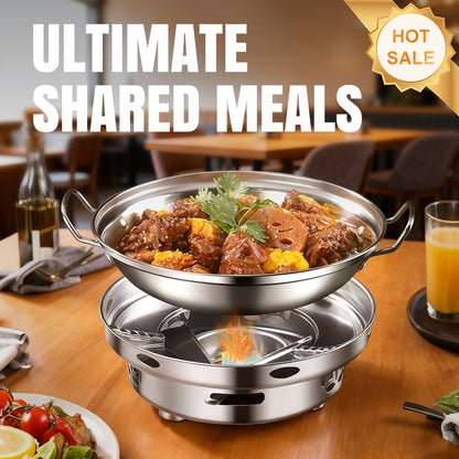 ✨🎅Weihnachtsangebote – Nur für kurze Zeit!⏰🔥HEISSER VERKAUF – ÜBER 800 VERKAUFT!🏆Winddichter Spirituskocher mit Topf