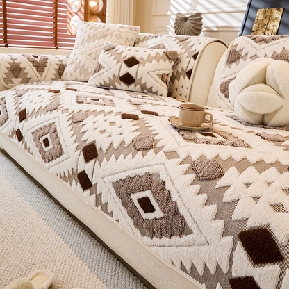 ⏳Zeitlich begrenztes Angebot: 50 % Rabatt⏰ Moderner geometrischer Plüsch-Sofabezug🛋️