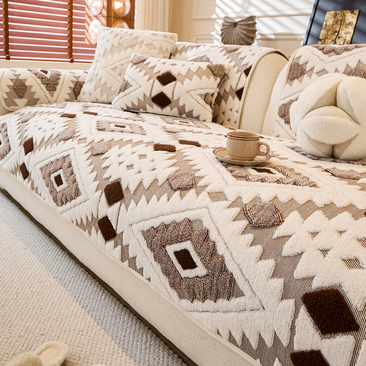 ⏳Zeitlich begrenztes Angebot: 50 % Rabatt⏰ Moderner geometrischer Plüsch-Sofabezug🛋️