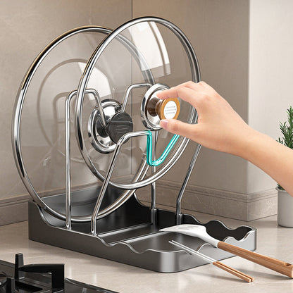 🔥Solange der Vorrat reicht 40 % Rabatt!🎉Multifunktionaler Topfdeckel- und Schneidebrett-Halter